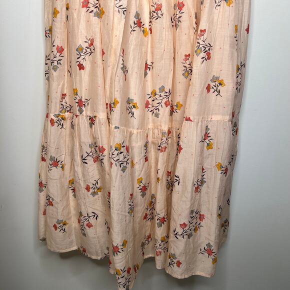 Lali Blush Pink Floral Butterfly Midi Dress Size Medium - Picture 5 of 8